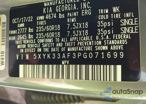 2023 Kia Sportage Ex from USA, damaged, VIN 5XYK33AF3PG071699